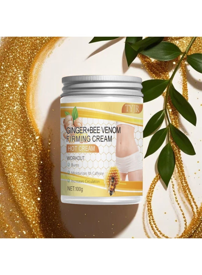 TYJR Ginger Bee Venom Firming Hot Cream | Fat Burning & Moisturizing, Sports-Grade Heating & Shaping 100g - Image 4